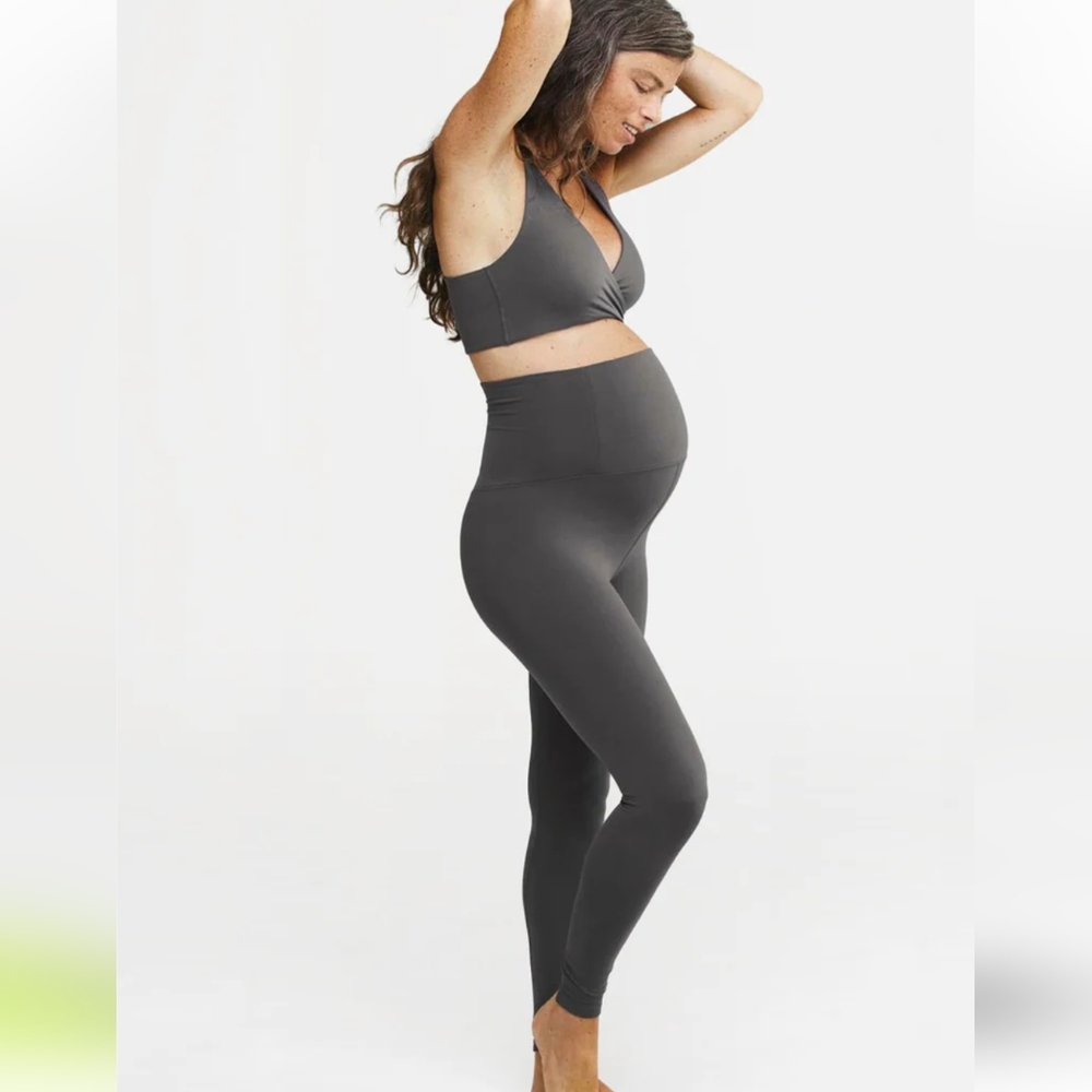 BUNDLE Girlfriend Collective maternity leggings- 3 pair! Black, gray, maroon - M
